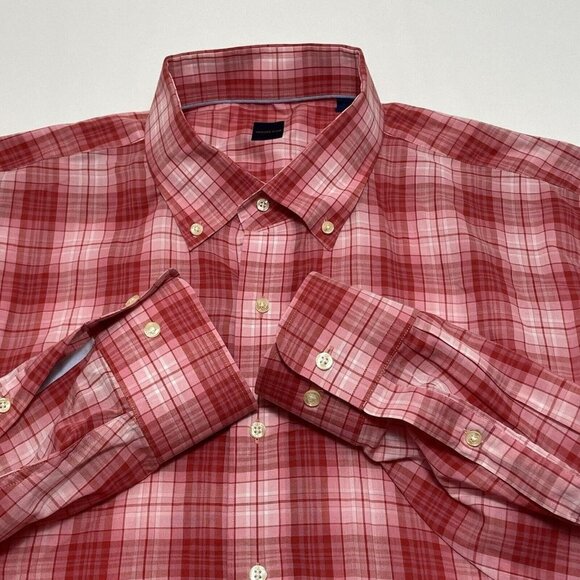 Mercer Blue Button Shirt Men Size 2Xl Red Plaid Western Long Sleeve Cowboy Work - Picture 5 of 10